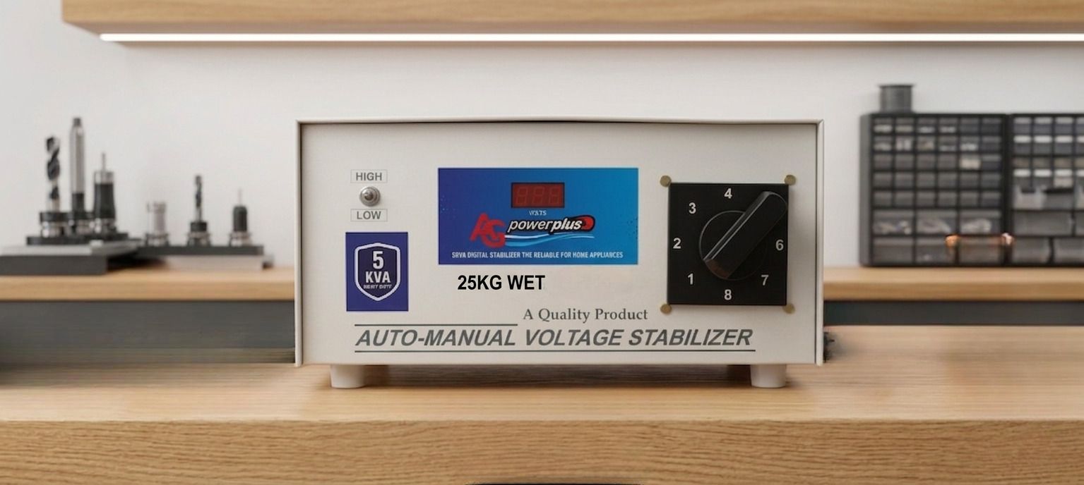 ag power plus Power Plus 5 KVA Digital Voltage Copper Stabilizer 130V 300V Heavy Duty Mainline Stabilizer with LED Display & Bypass Switch-picture-24