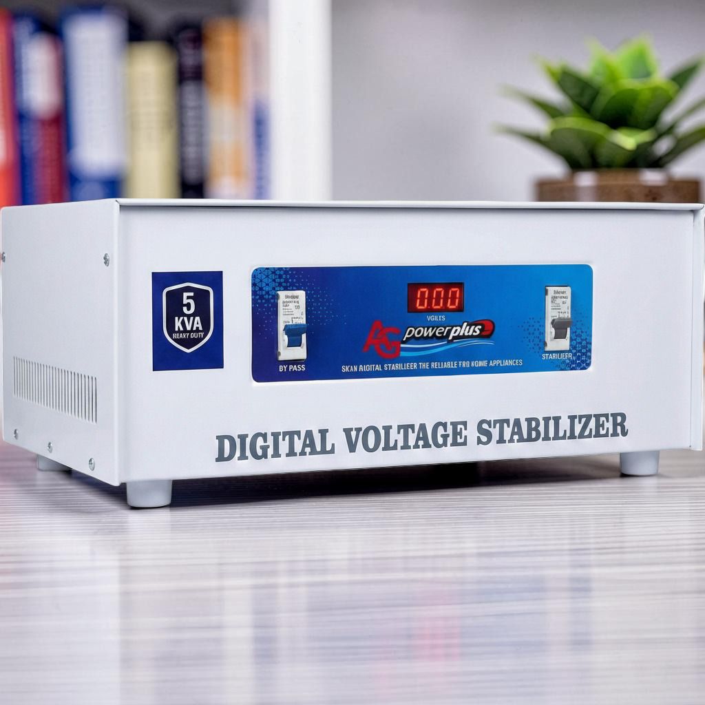 ag power plus Heavy Duty 5 KVA Digital 70V 320V Voltage Stabilizer | Automatic Regulator Mainline Stabilizer with LED Display & Bypass Switch-picture-26
