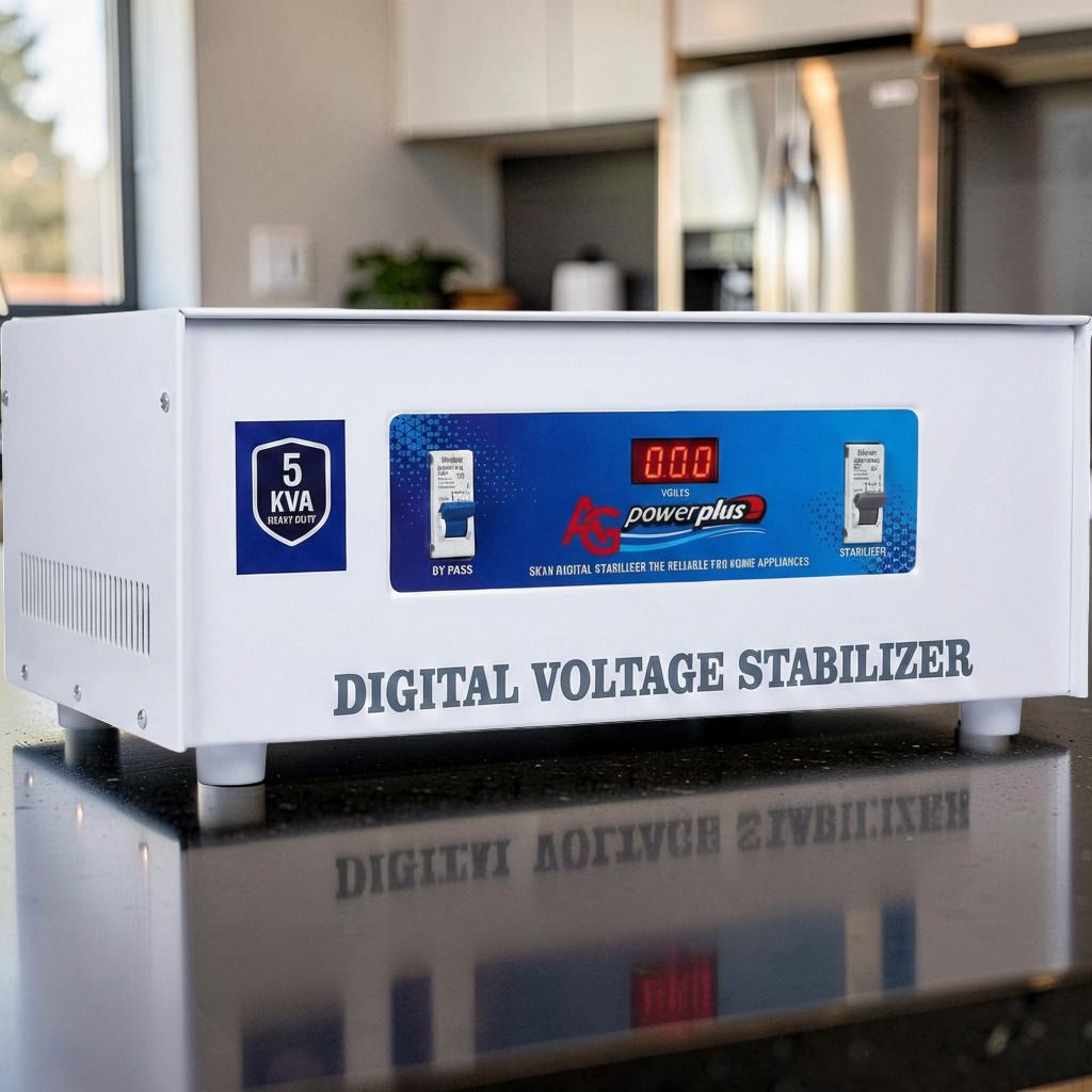 ag power plus 5 KVA Digital Voltage Stabilizer | 70V–320V Range | High Voltage Protection | Heavy Duty Mainline(Copper)Stabilizer with LED Display & Bypass Switch-picture-22