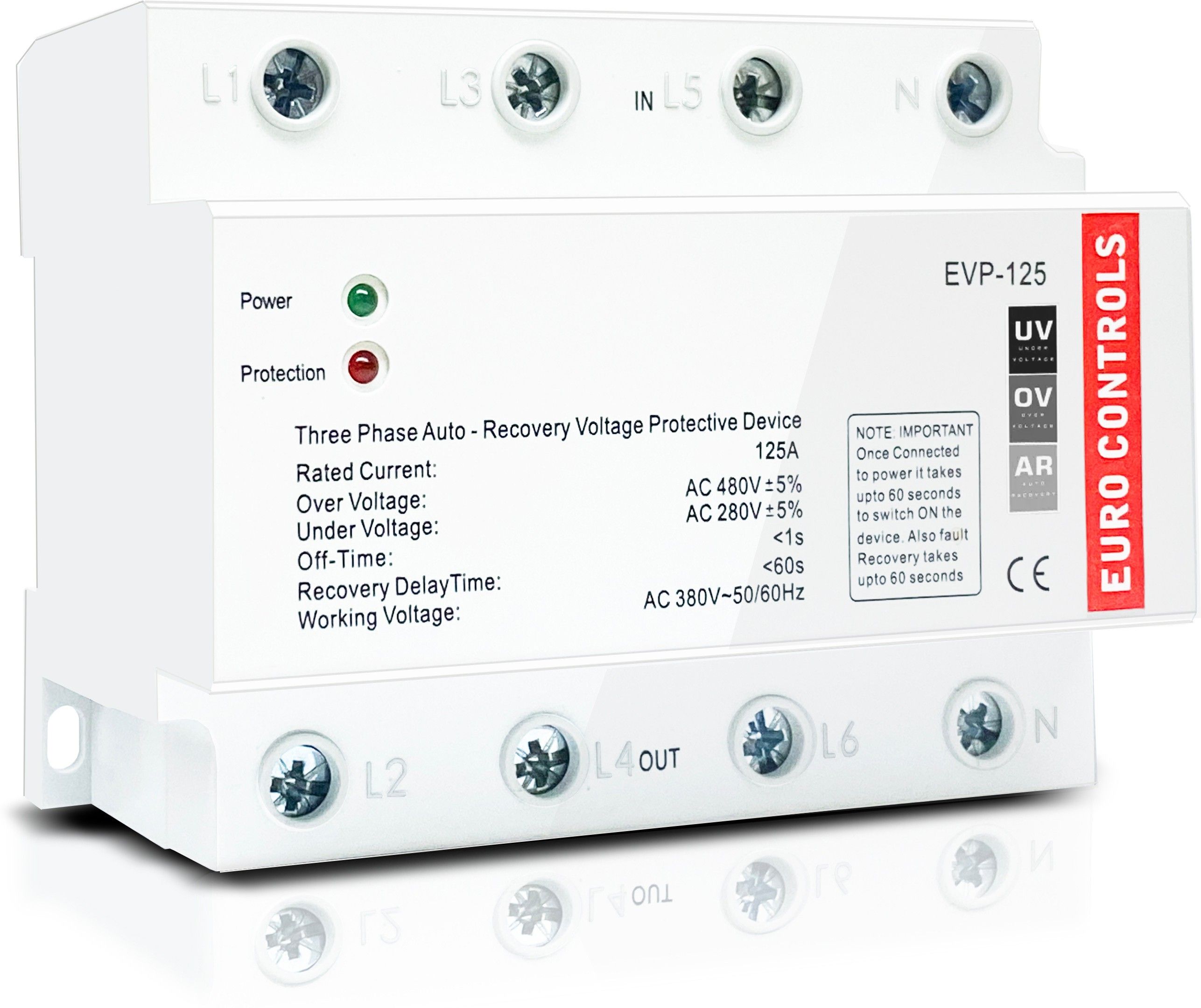 EVP-125 125A Three Phase Autonomous Over / Under Voltage Protector | Auto Fault Recovery-image-35