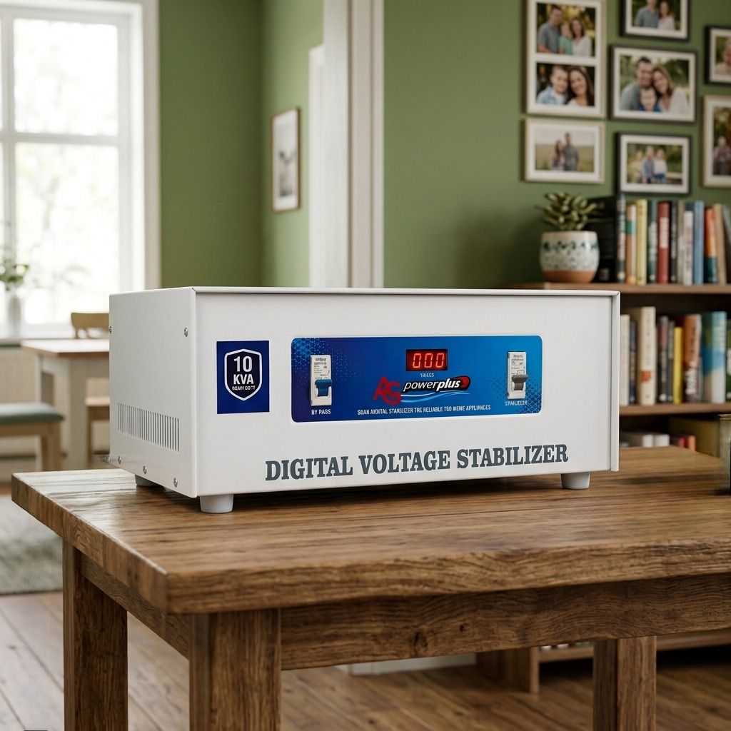 ag power plus Powerful 10 KVA Digital (Copper) Stabilizer| 130V–440V Input | Heavy Duty Mainline Stabilizer with LED Display & Bypass Switch-picture-12