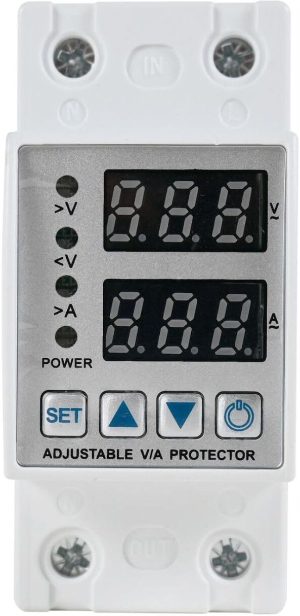 Single Phase Voltage Protector 63A 220V AC with Auto Cut Off & Auto Reconnect Voltage Guard-image-2