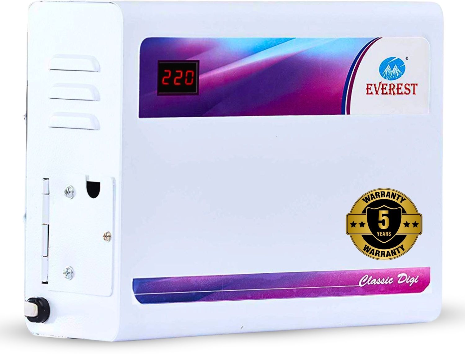 everest EWD 500-Digital Double Booster Classic Digi Voltage Stabilizer for AC Upto 2 Ton Input Range (130 V to 270 V, White)-picture-32