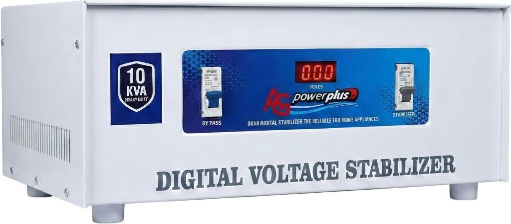 AG Powerplus 10KVA Mainline Voltage Stabilizer (90V–300V) | Starts from 90V Heavy Duty Mainline(Copper)Stabilizer with LED Display & Bypass Switch-image-40
