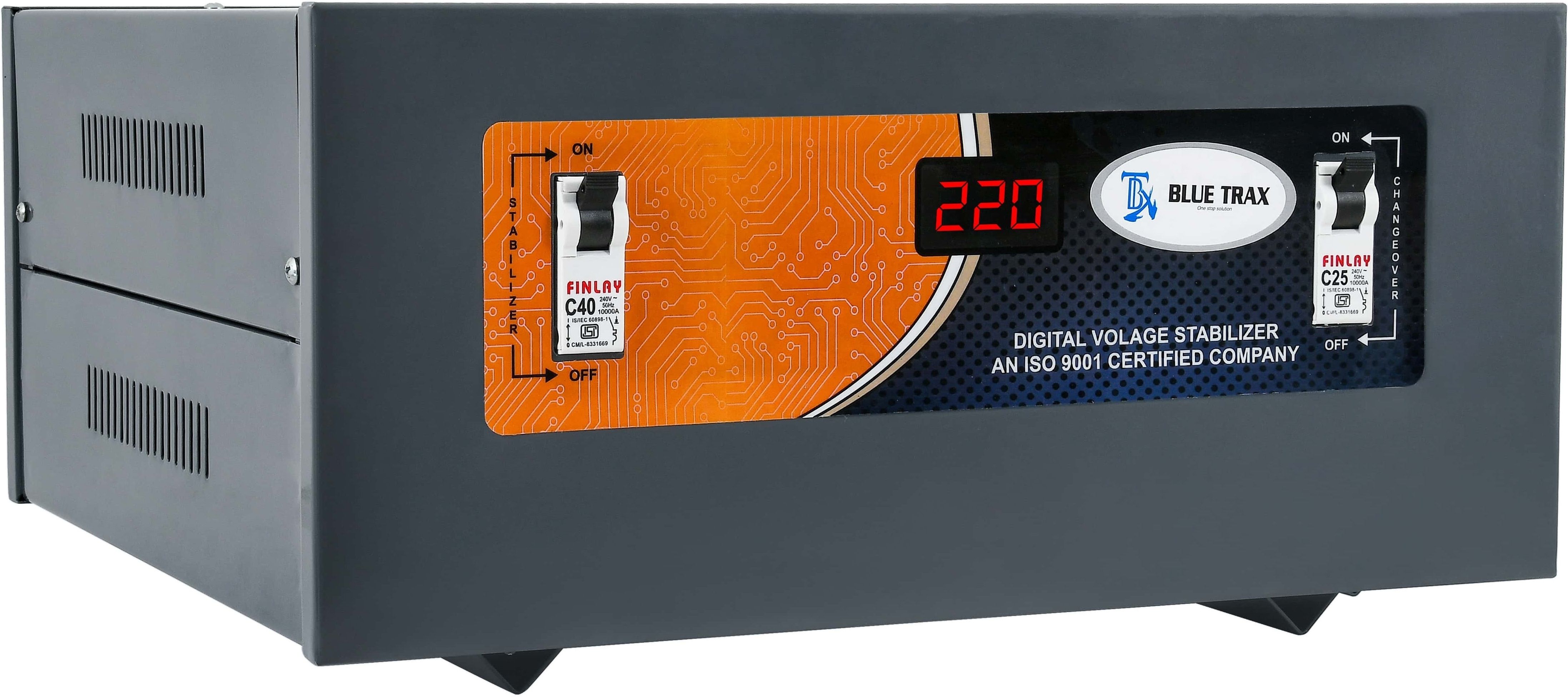 Copper Digital Mainline Table Top 7.5 KVA Heavy Duty 6000W, 130-280V Voltage Stabilizer-image-49