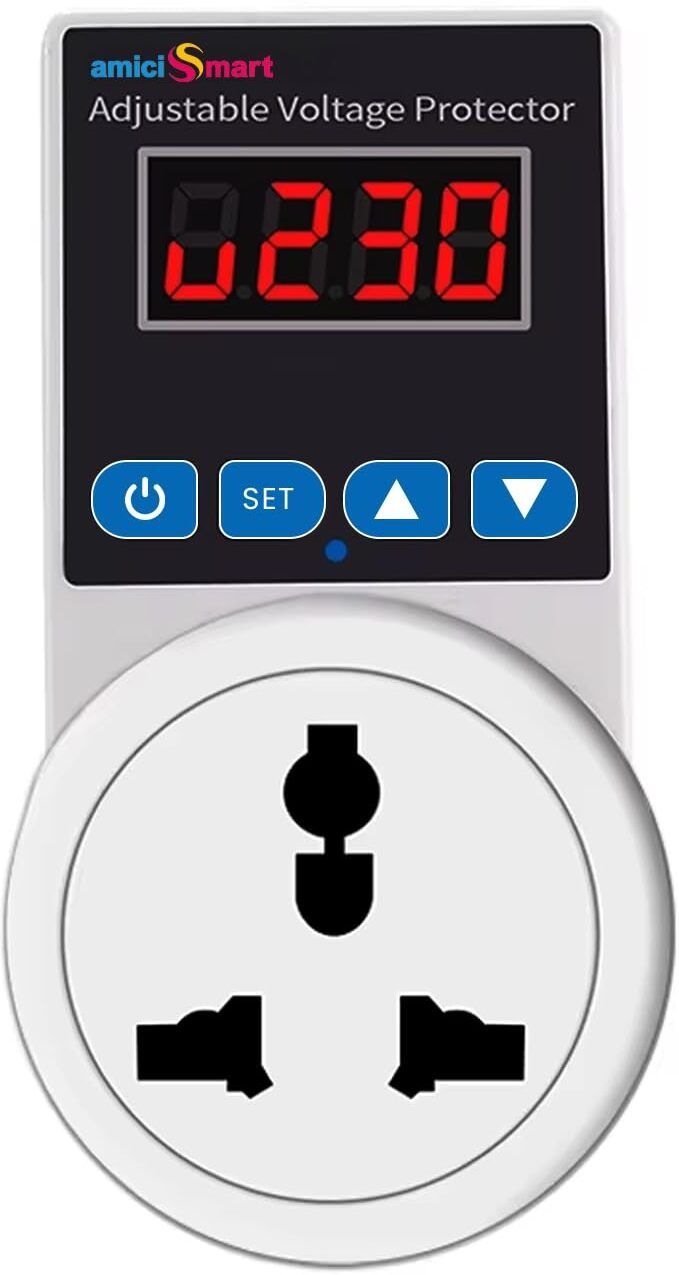 Socket Voltage Protector 140-300V AC, 16A Load, 6A Plug Top, Adjustable & Delay Voltage Guard-image-36