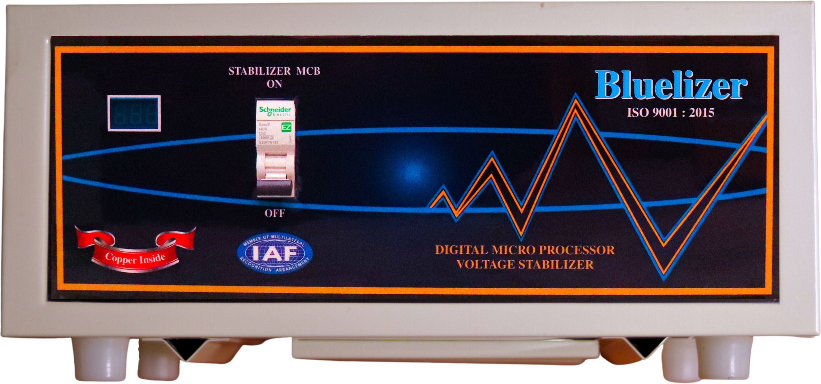 bluelizer 5 kva mainline stabilizer WORKING RANGE (60 - 300 V ) WITH HIGH /LOW CUT OFF (IN DISPLAY AMPERE METER )-picture-26