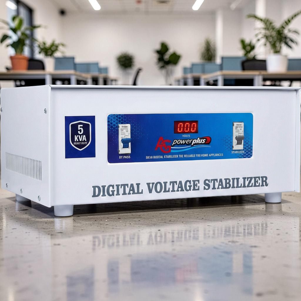 ag power plus 5KVA Digital Voltage Stabilizer with Wide Input Range 70V–320V | Heavy Duty Mainline(Copper)Stabilizer with LED Display & Bypass Switch-picture-29