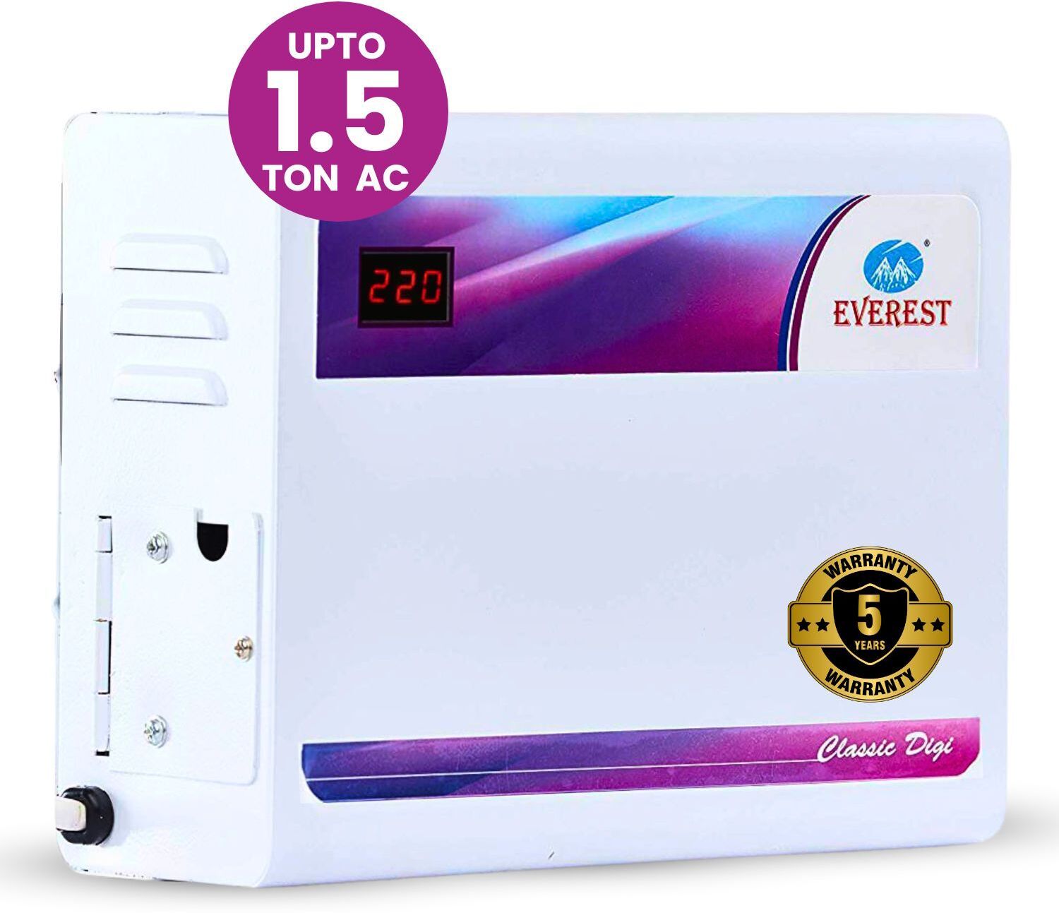 everest EWD 400 CLASSIC DIGITAL Double Booster Used Upto 1.5 Ton AC Voltage Stabilizer Working Range (140 V to 270 V)-picture-32