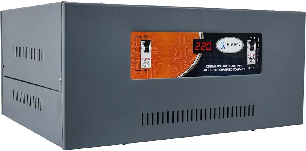 blue trax Table Top Mainline Digital Copper Stabilizer for Home 15 KVA 12000W 90V-500V Voltage Stabilizer-picture-20