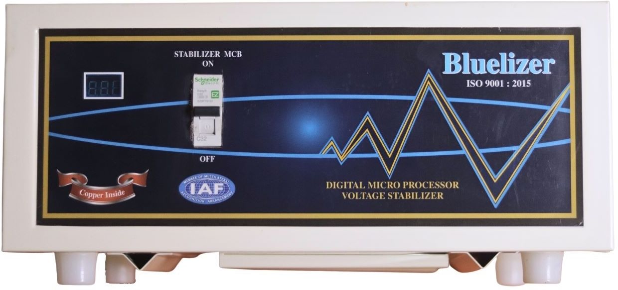bluelizer 5 KVA MAINLINE STABILIZER WORKING RANGE (80 - 300 v) loading capacity 20 Ampere (IN DISPLAY AMPERE METER )-picture-12