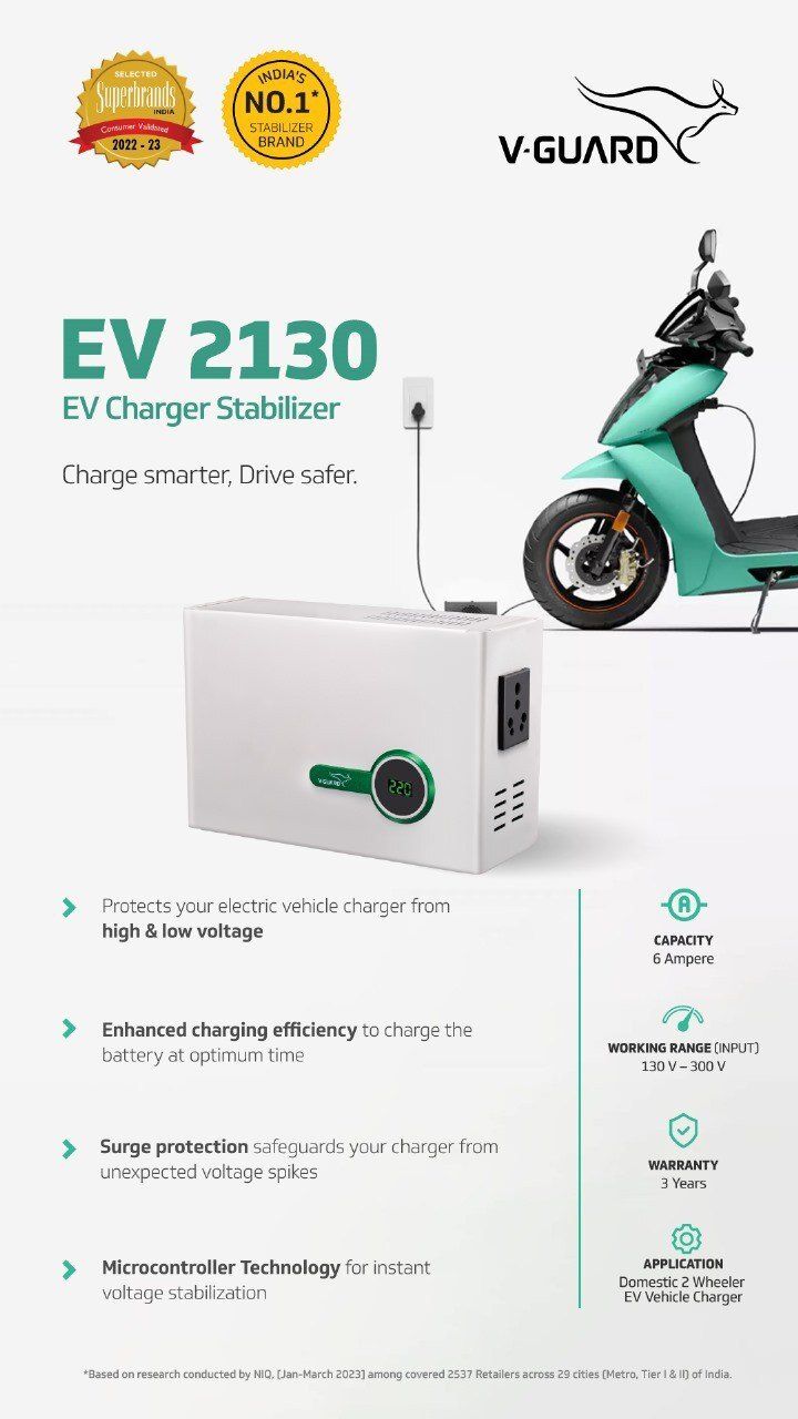 v-guard EV 2130 for Electric Vehicle two wheeler (130V To 300V) Voltage Stabilizer-picture-11