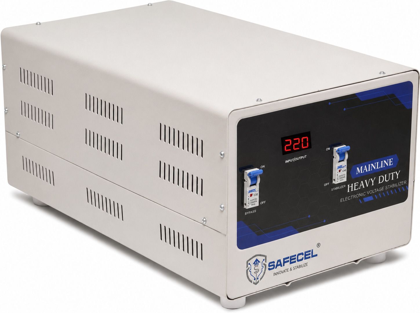 safecel 10kVA Mainline Voltage Stabilizer for Home 90V–300V Wide Input Range Heavy Duty Mainline-picture-31