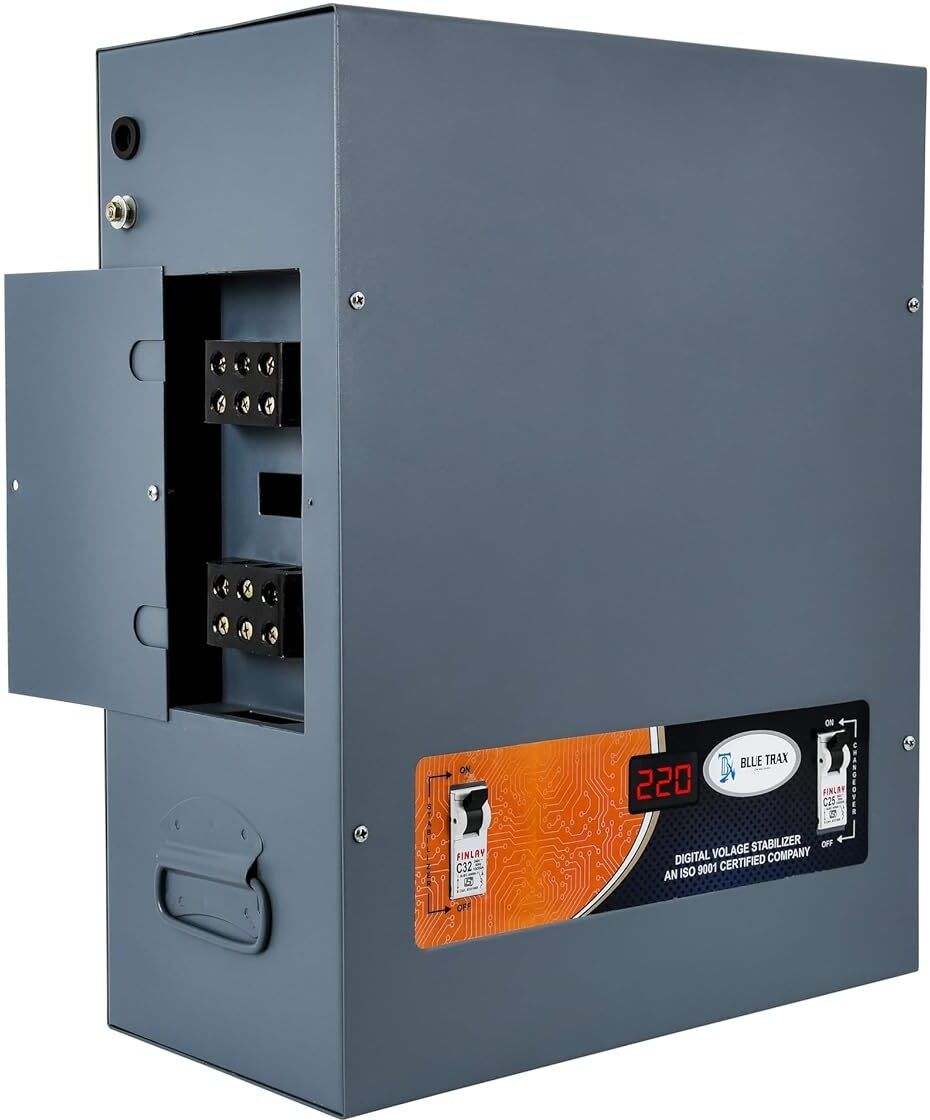 blue trax Mainline Hanging Digital Voltage Stabilizer for Home (10 KVA 8000W 90V ? 300V) Voltage Stabilizer-picture-22
