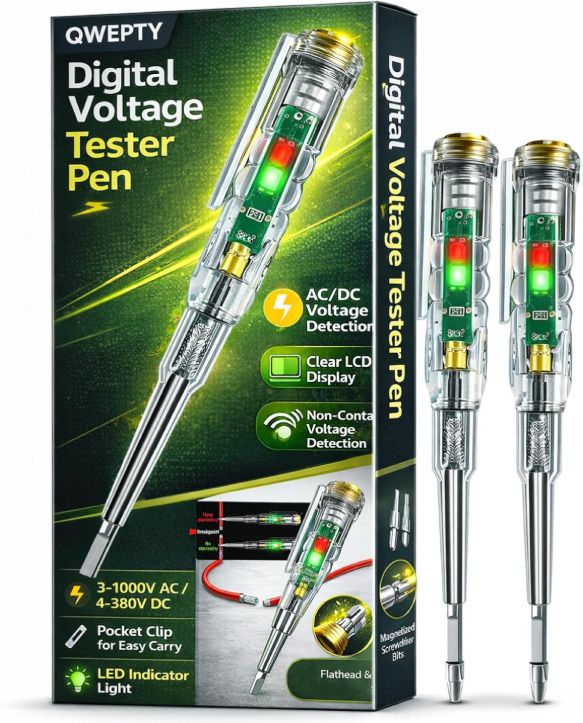 syam ji 2026 High-Brightness Latest Intelligent Chip tester ( pack of 2 ) Digital Voltage Tester-picture-14
