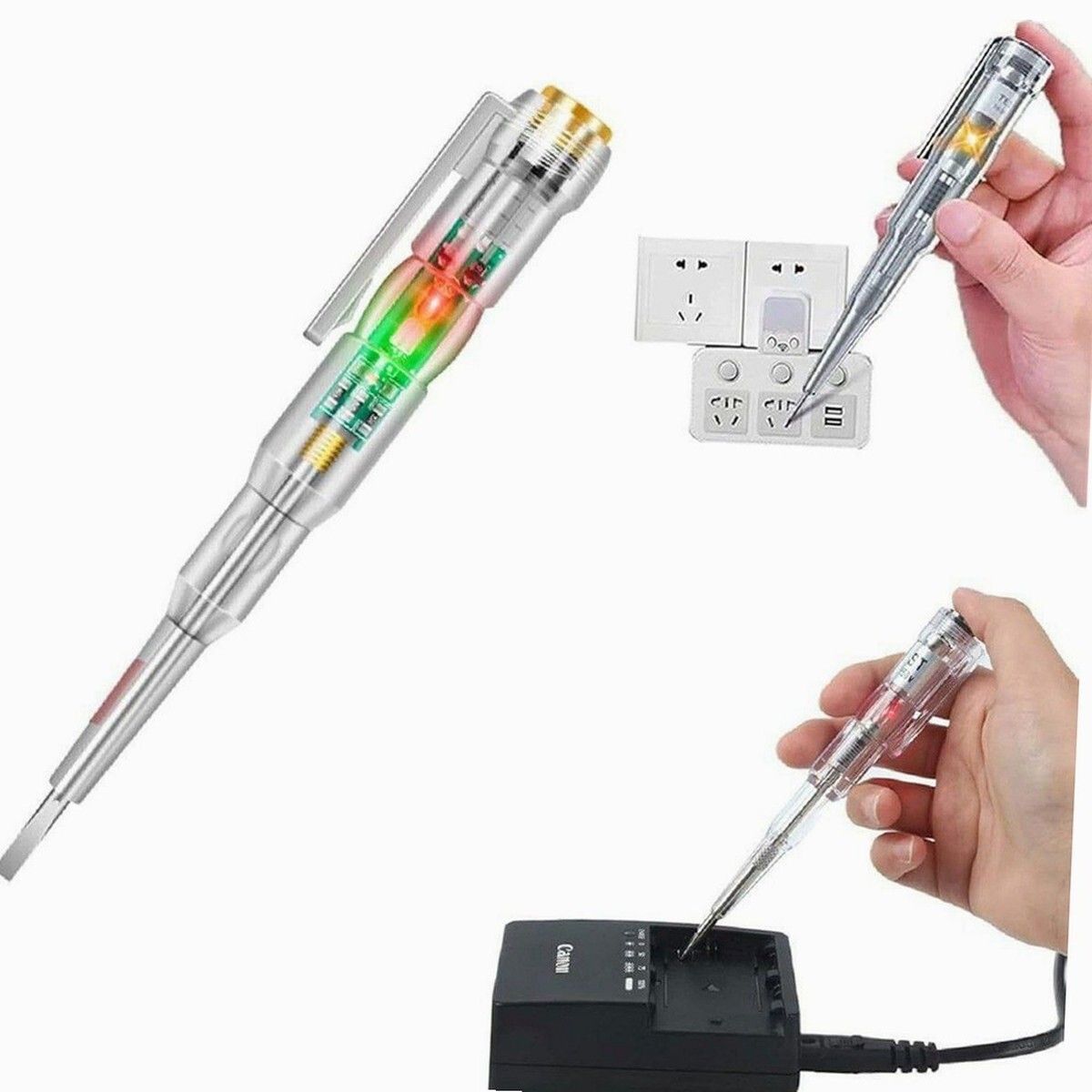 Digital Voltage Tester Pen | Electrical Tester with LED Indicator Analog Voltage Tester-image-2