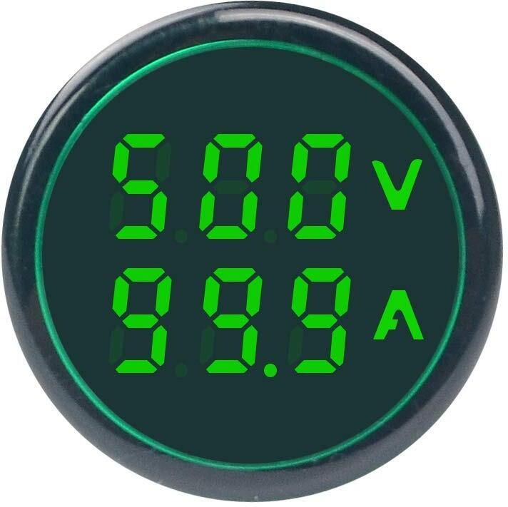 rashri Volt+Amp Meter Green 0051 Digital Plastic Voltmeter Ammeter AC 50-500V Digital Voltage Tester-picture-14