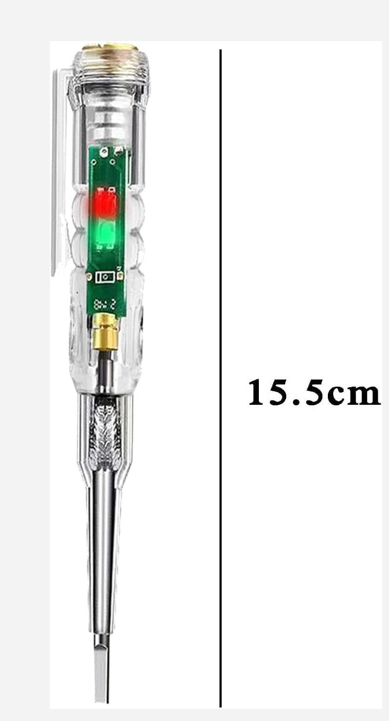 omkarzone Tester Pen Voltage Sensitivity Compact Pen Dual Color LED Light Tester A89 Analog Voltage Tester-picture-28