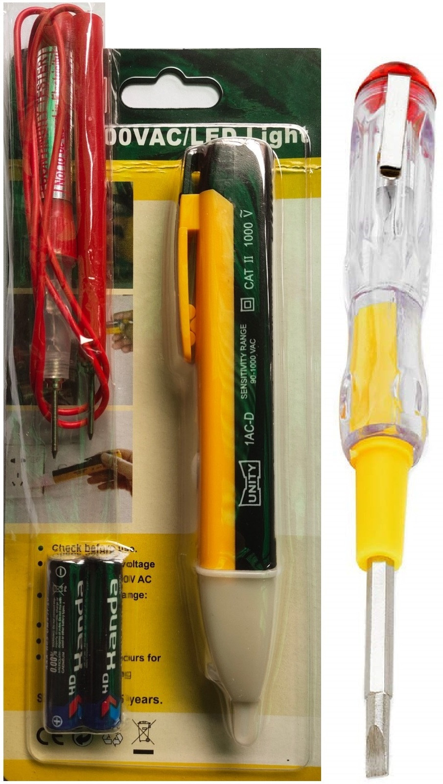 gadariya king Electrical 2IN1 Line Tester Contact Voltage Detector 90-1000V Continuity Tester Analog Voltage Tester image 1