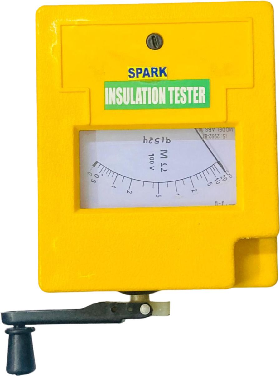 100V/20 mohm HAND OPERATED ABS BODY With Lead INSULATION TESTER/MEGGER Analog Voltage Tester