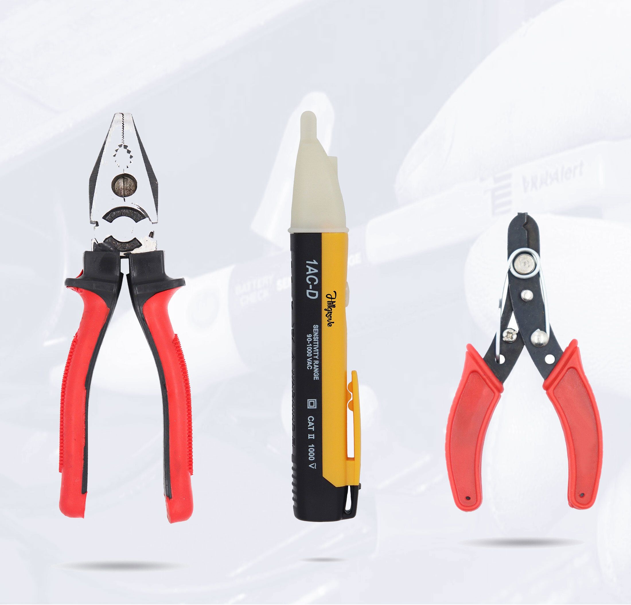 hillgrove HGCM208M1 Electrical Non Contact Voltage Tester with Wire Cutter + 8"inch Plier Analog Voltage Tester-picture-25
