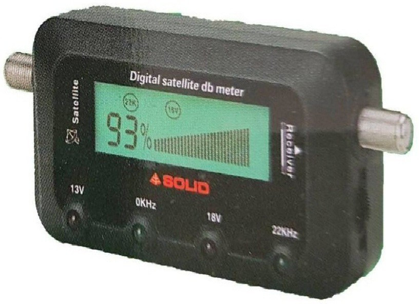Solid SF-252 Digital Satellite Signal Finder dB Meter Dish Antenna Gain Measuring Instrument Signal Strength Searcher Locator Scanner Signal Quality Meter Pointer Inline IF Gain Measuring Tool Analog Voltage Tester image 1