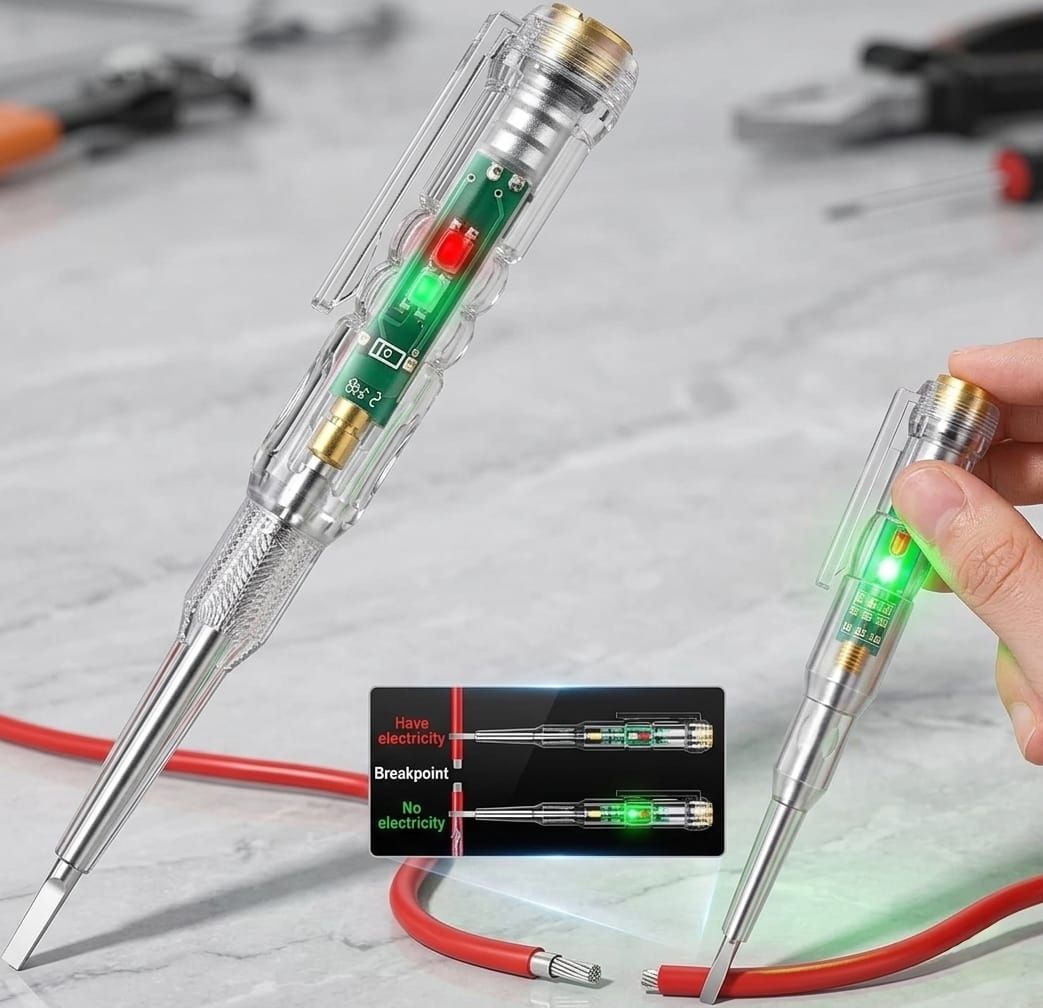 cielaglobal CG High-Brightness Intelligent Voltage Tester Pen-Multifunction Tester 1 Pcs Analog Voltage Tester-picture-10