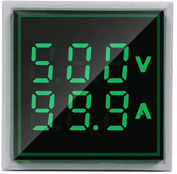 rashri Volt+Amp Metar 0602 Digital Plastic Square Voltmeter Ammeter AC 50-500V Digital Voltage Tester-picture-37