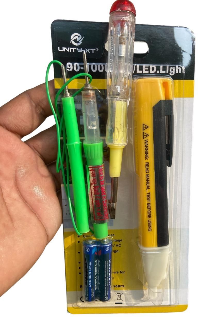 3 PCS Electric Tester 1pc Voltage Alert 1pc Continuity Tester and 1pc 2IN1 Tester (Pack of 3pcs) Digital Voltage Tester-image-16