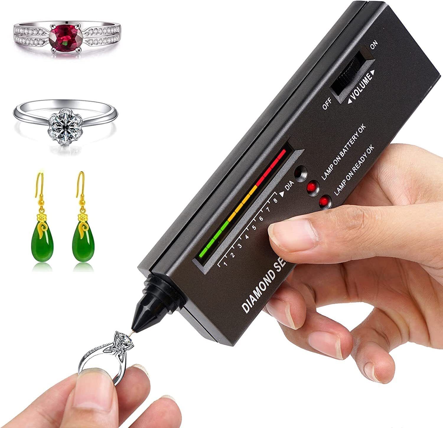 Dimond Tester High Accuracy Jewelry Diamond Tester Professional Diamond Digital Voltage Tester