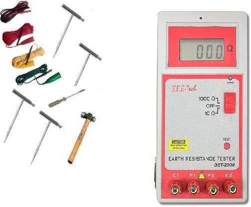 EEE-Tech DET-2000 Digital Earth Resistance Tester with 4 terminals (WITH KIT) Digital Voltage Tester-image-36