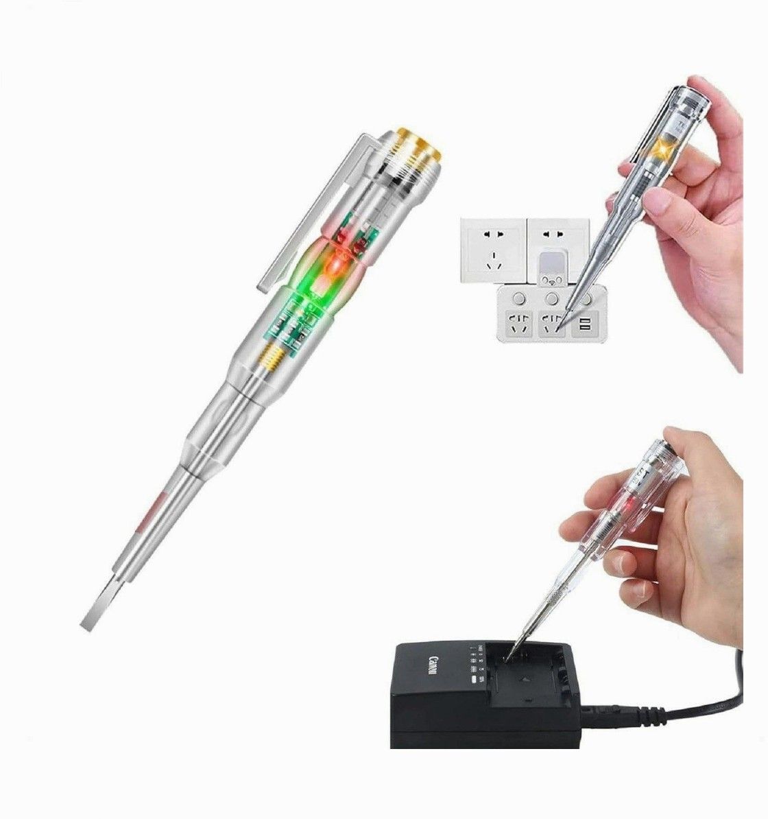 Digital Voltage Tester Pen | Electrical Tester with LED Indicator Analog Voltage Tester-image-3
