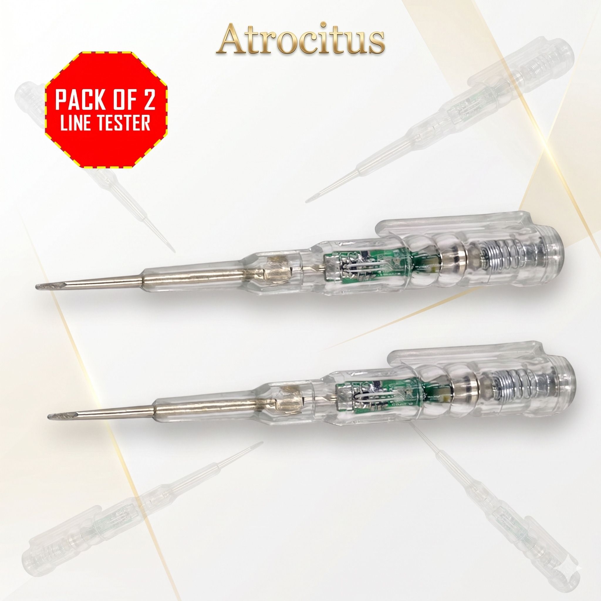 atrocitus Line _Tester_(Pack Of 2Pcs)_Electrician's_Tester_With_NEON_Bulb(02) Analog Voltage Tester-picture-27