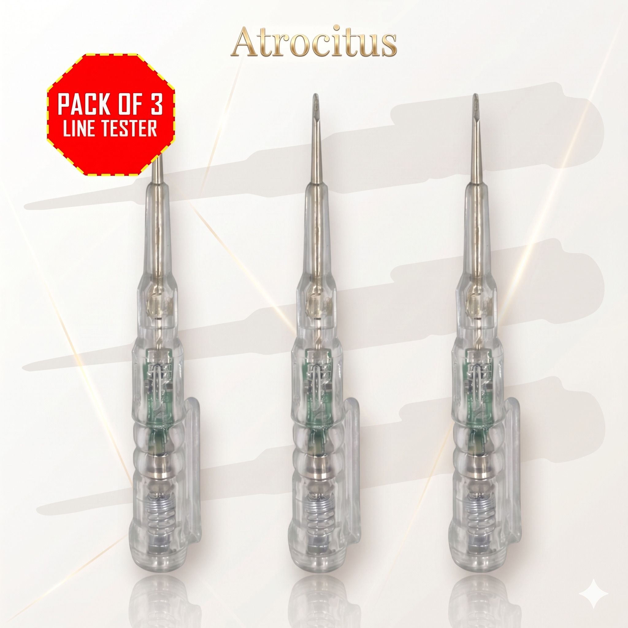 atrocitus Line _Tester_(Pack Of 3Pcs)_Electrician's_Tester_With_NEON_Bulb(02) Analog Voltage Tester-picture-30