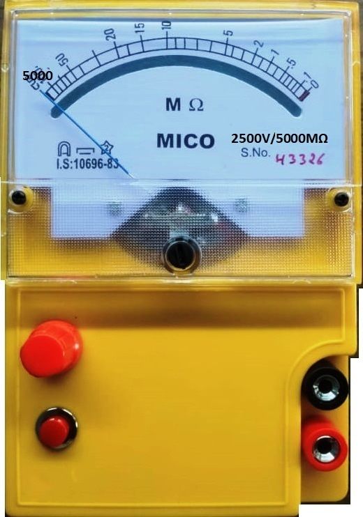 MICO Insulation Tester, 2500V, 5000 MOhm, with 1 Year Warranty Analog Voltage Tester-picture-47
