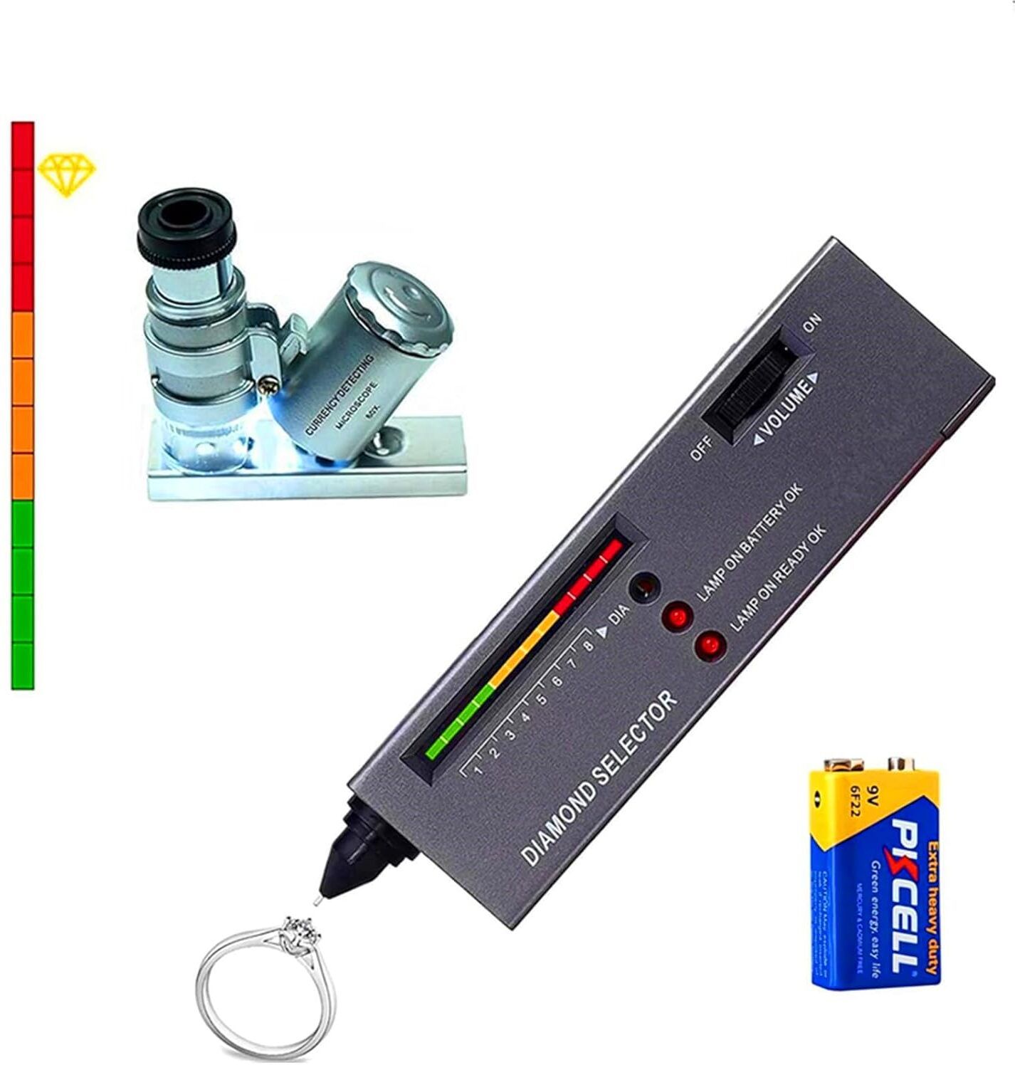 beano 60XL2 Diamond Selector for Novice and Expert＋60X Mini LED Magnifying Digital Voltage Tester-picture-18