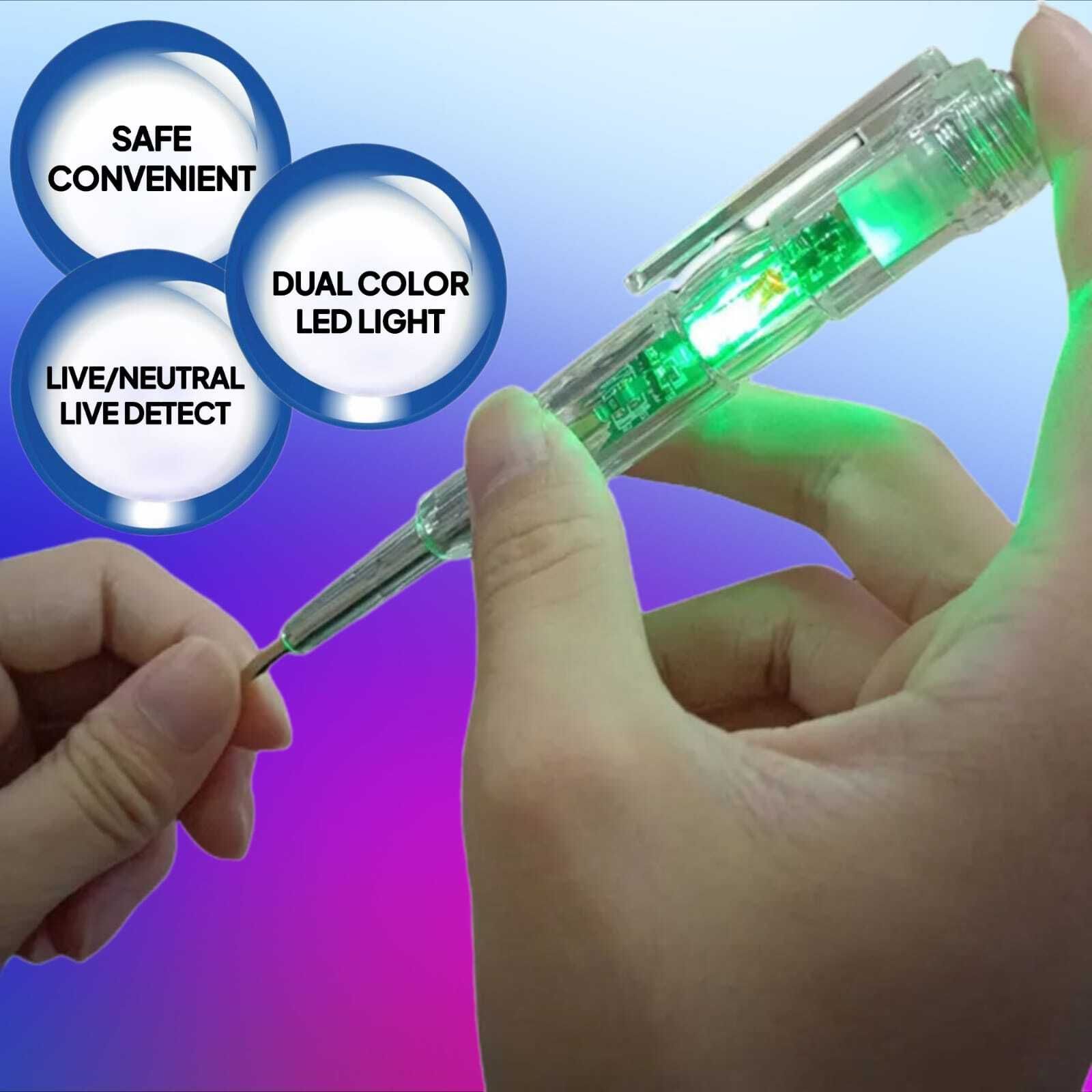 Neutral Line Tester 12V-250V Dual LED Voltage Detector Tester Digital Voltage Tester-image-19