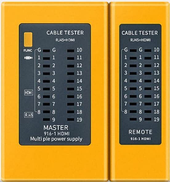 paruht HDMI+RJ45 Tester, High Definition 2-IN-1 HDMI & RJ45 Checker Lan Cable Detector Digital Voltage Tester-picture-28