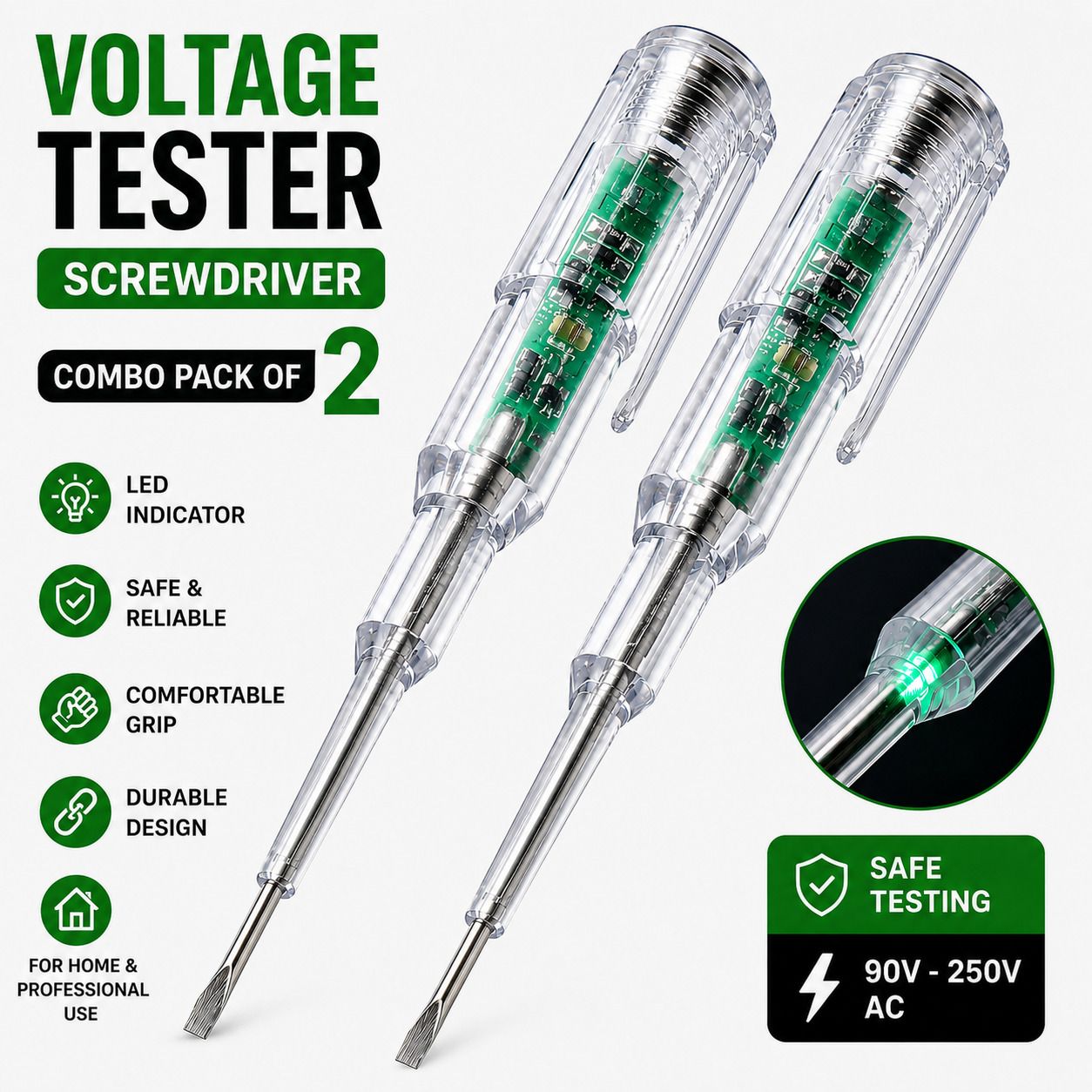 TZ Voltage Tester Combo Pack Analog Voltage Tester-image-42