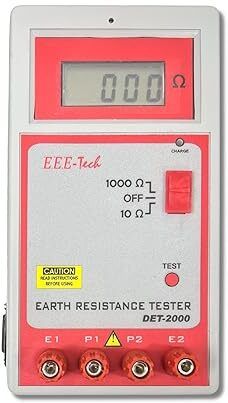 EEE-Tech DET Digital Earth Resistance Tester with 4 terminals Digital Tester Digital Voltage Tester