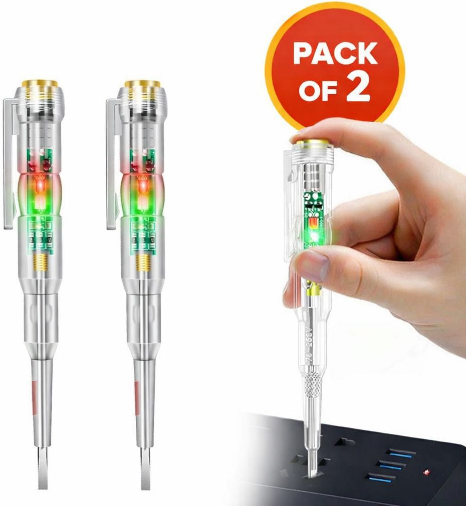 madhav Electrical Tester Pen || Waterproof Electrical Tester Pen with LED Color Light Digital Voltage Tester-picture-10