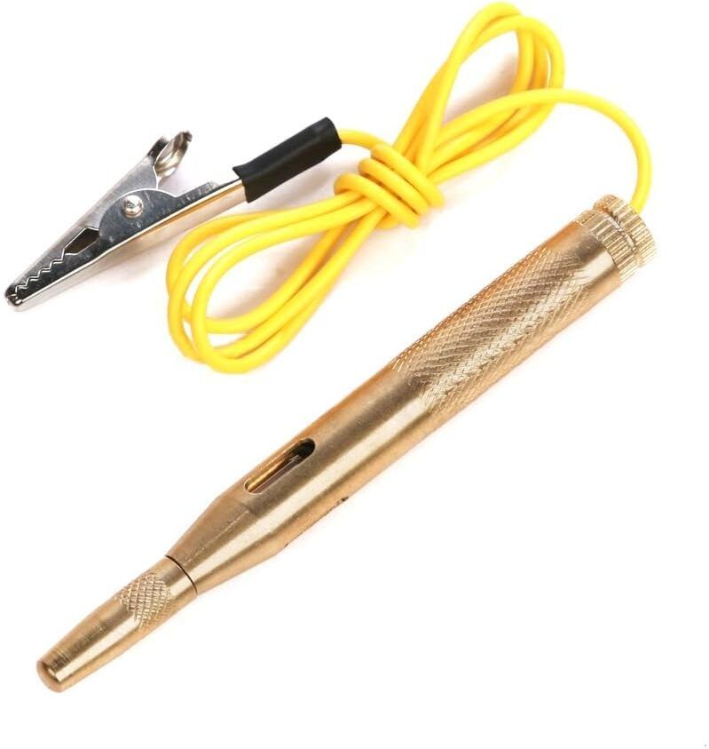6V 12V 24V Light Bulb Voltage Test Pen Pencil Yellow Analog Voltage Tester-image-47