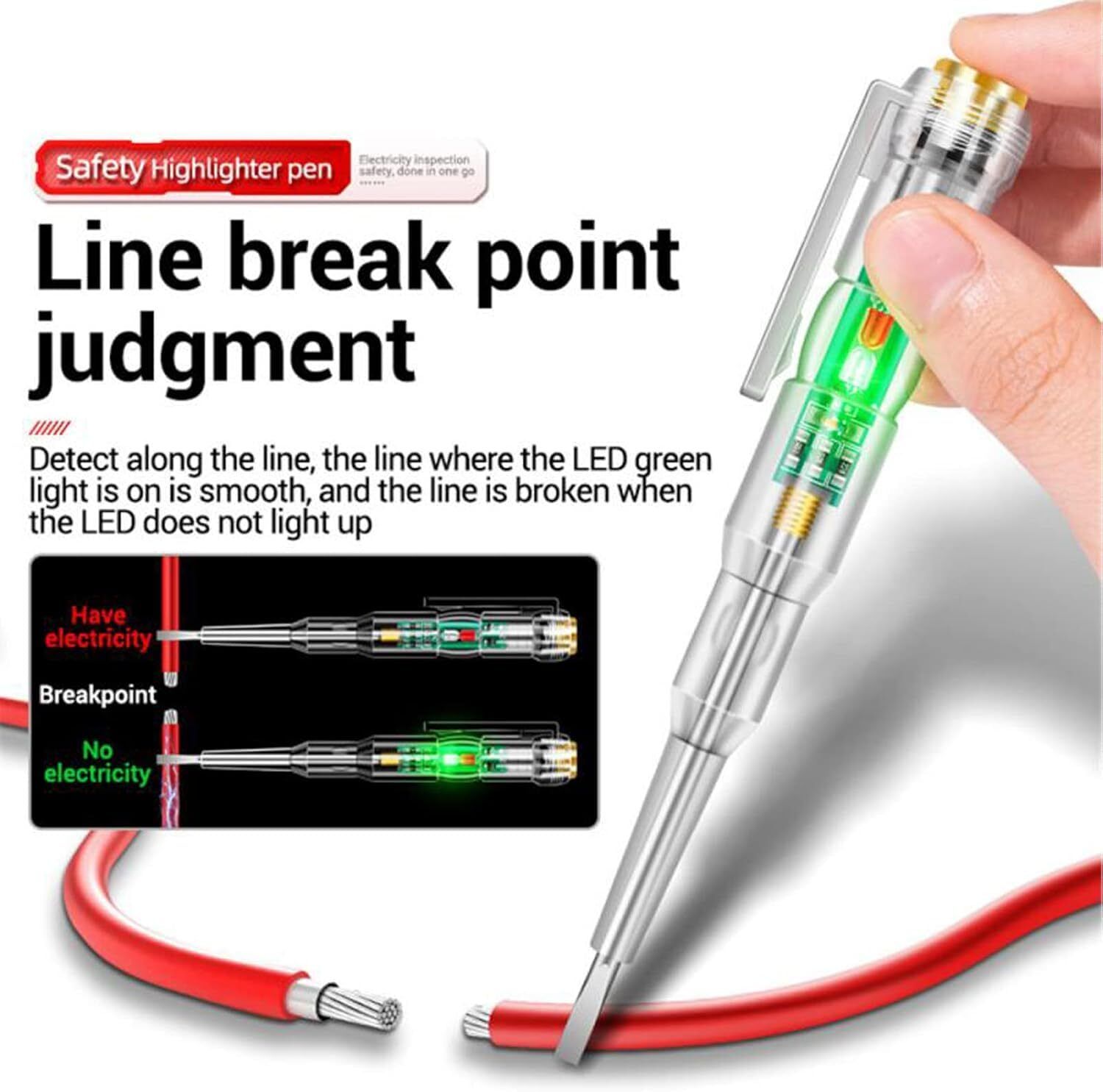 omkarzone Multifunction Dual LED AC-DC Light Tester Pen_VR4 Digital Voltage Tester-picture-20