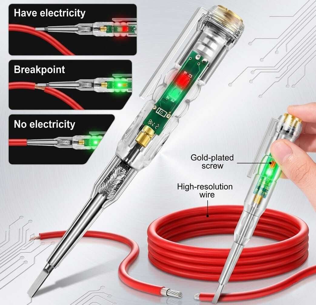 cielaglobal CG High-Brightness Intelligent Voltage Tester Pen-Multifunction Tester Analog Voltage Tester-picture-43