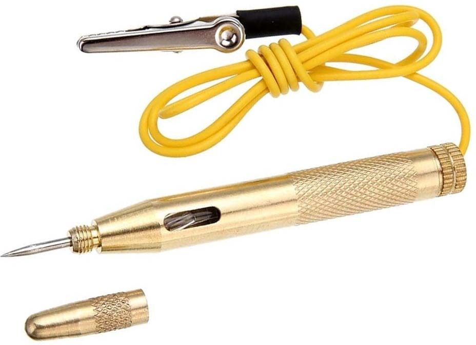 nitya ecommerce DC 6V 12V 24V Light Bulb Voltage Test Pen Pencil Yellow Digital Voltage Tester-picture-6