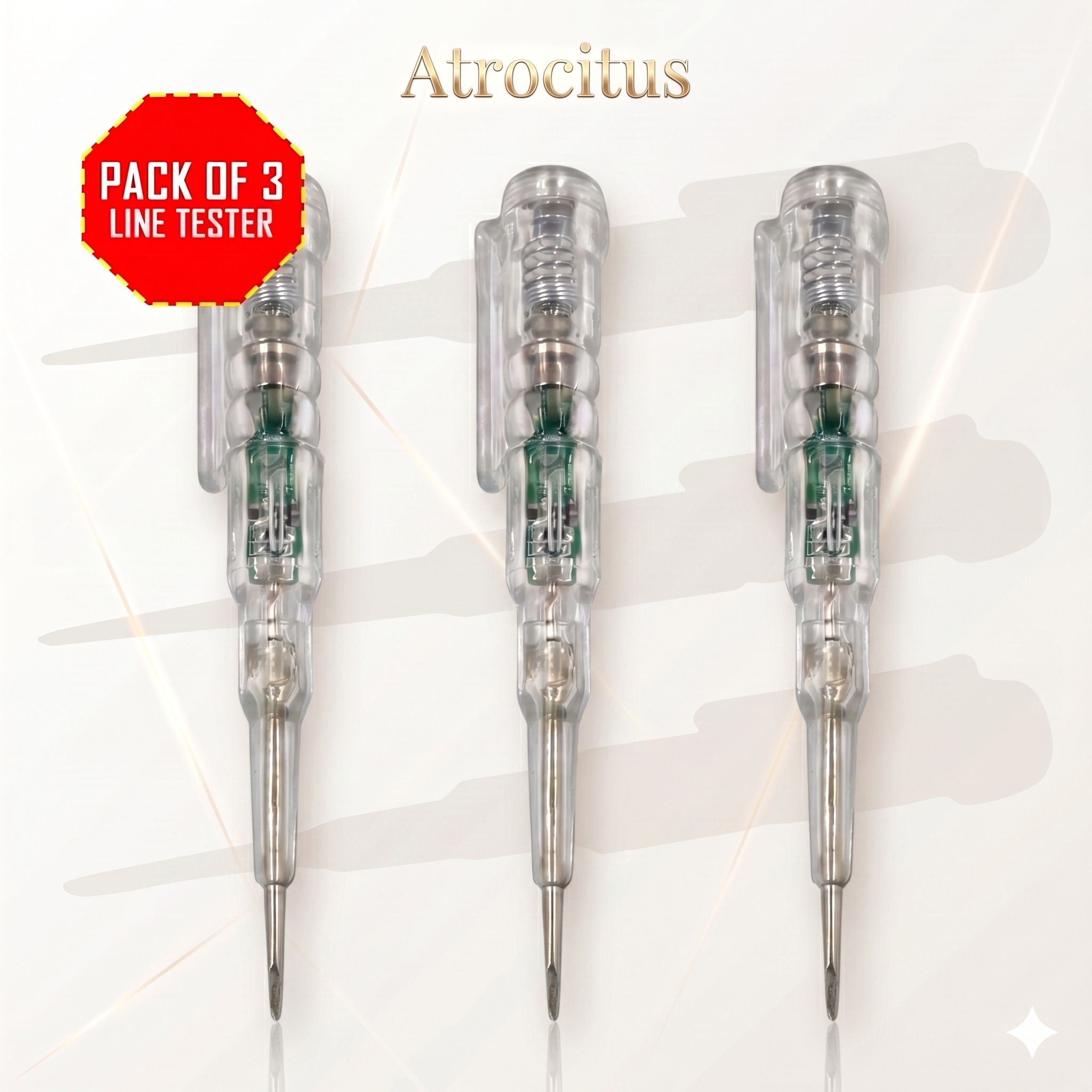 atrocitus Line _Tester_(Pack Of 3Pcs)_Electrician's_Tester_With_NEON_Bulb(01) Analog Voltage Tester-picture-24