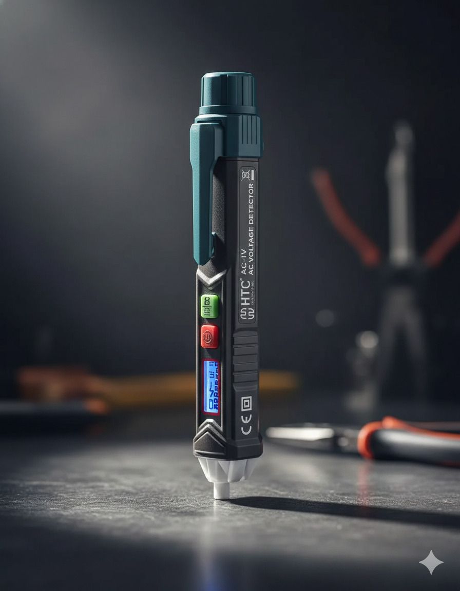 HTC AC-IV Non-Contact AC Voltage Detector Tester Pen 12V-1000V with LED Light Digital Voltage Tester-image-10