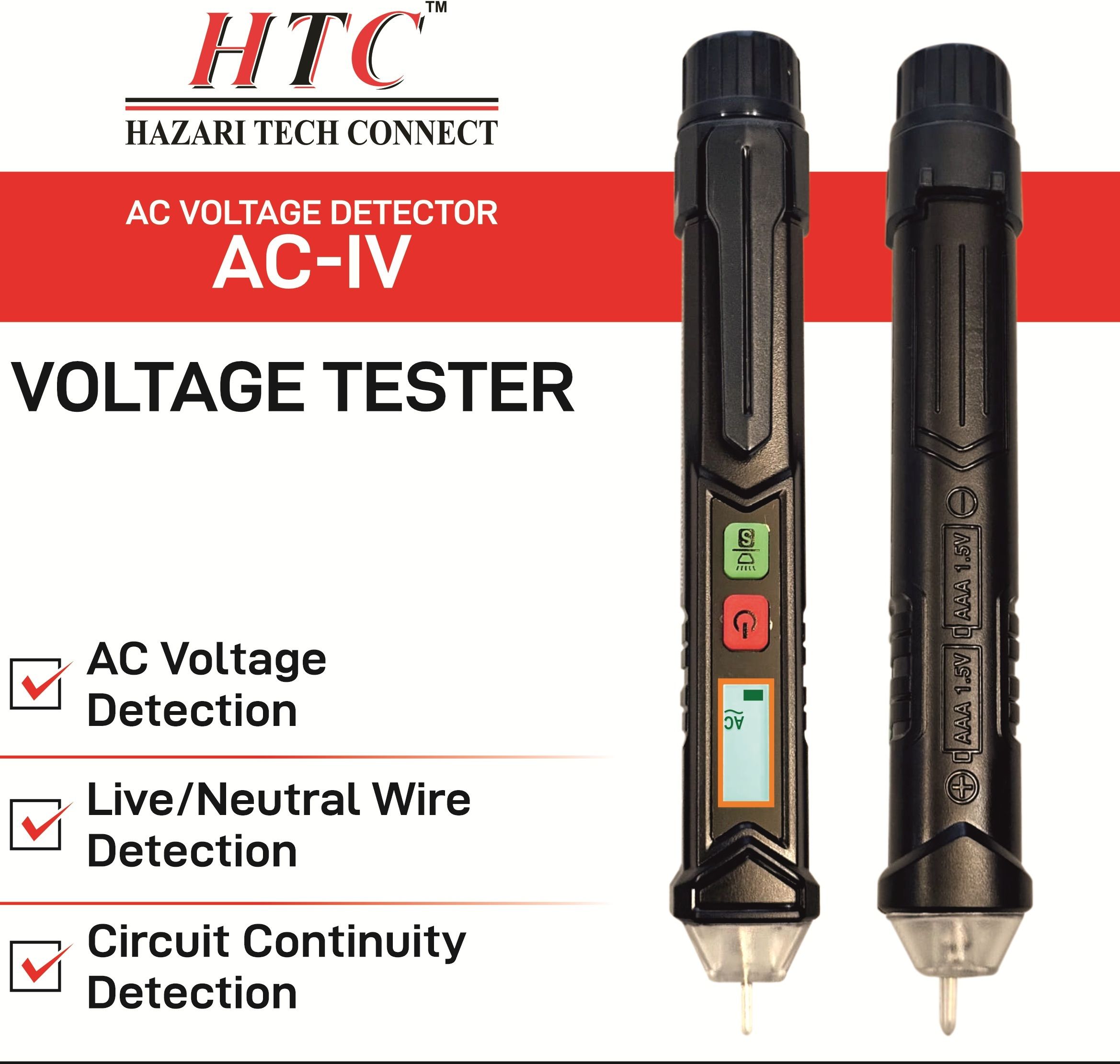 AC-IV Voltage Detector Non-Contact 12-1000V AC Voltage Detector Digital Voltage Tester-image-44