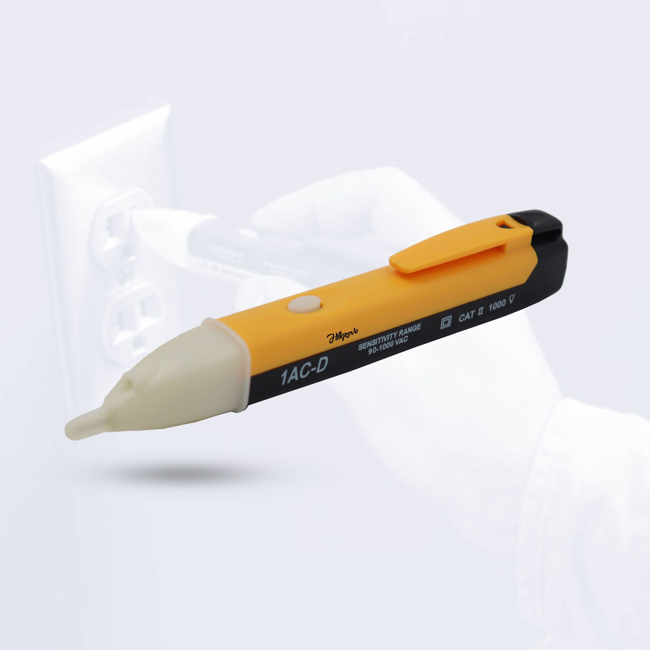 Electrical Non Contact Voltage Detector/Tester Pocket Pen 90-1000V with Flashlight & Beep Sound High Analog Voltage Tester-image-9