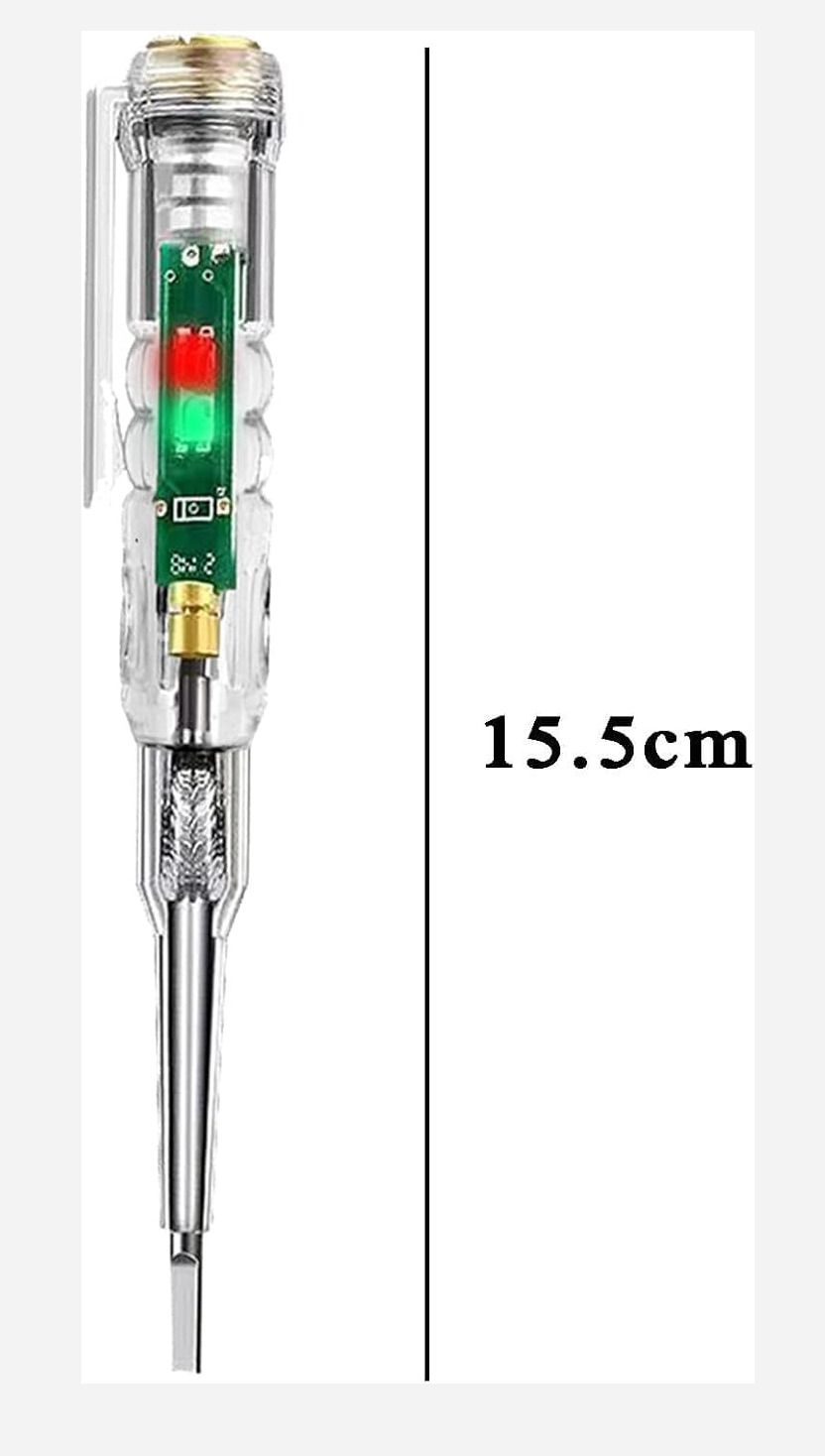 omkarzone Tester Pen Voltage Sensitivity Compact Pen Dual Color LED Light Tester A64 Analog Voltage Tester-picture-23